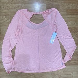 NWT Ellie Activewear Long Sleeve Twist Back Size M